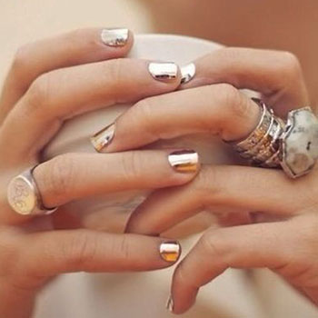 Золотые металлические ногти